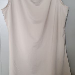 Golden tan sleeveless women's dress shirt